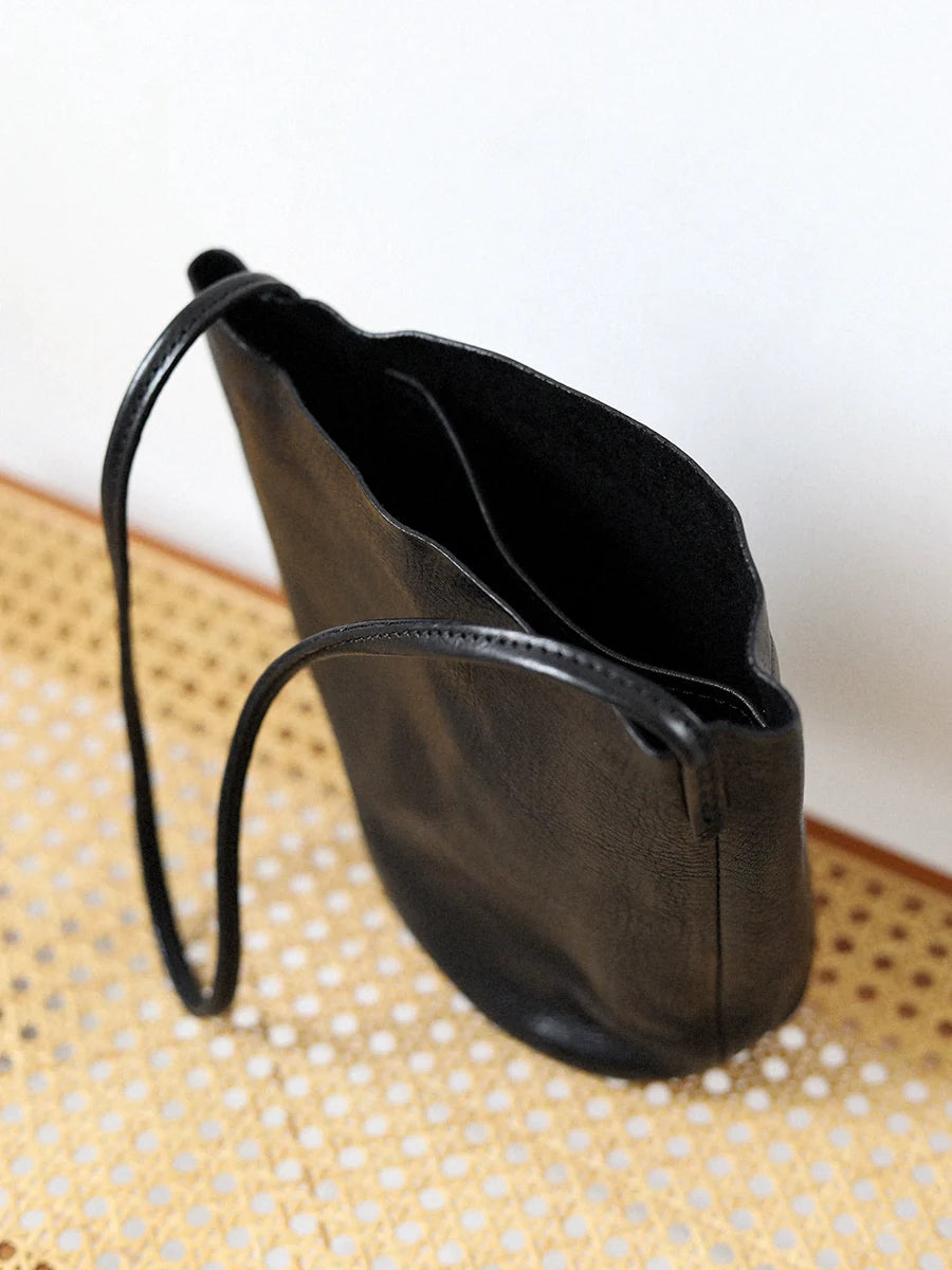 Minimalist Leather Bucket Bag