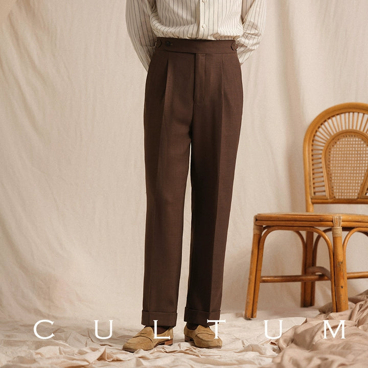 Herringbone Linen Trousers