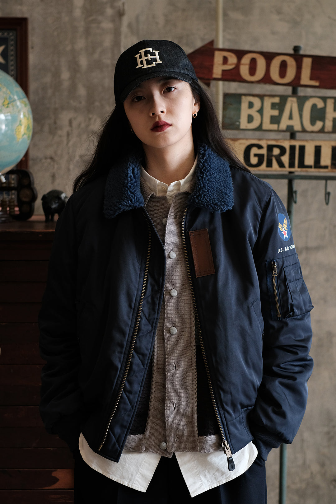 Fur Collar Flight Jacket