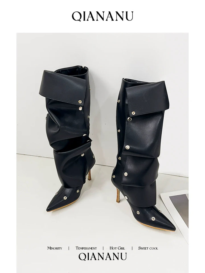 Sculpted Elegance Stiletto Boots