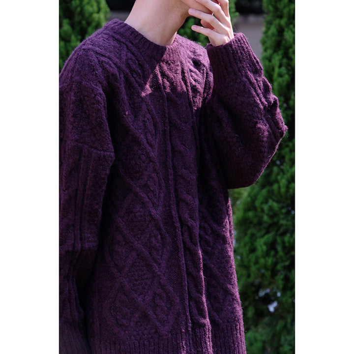 Wool Knit Sweater Jacket