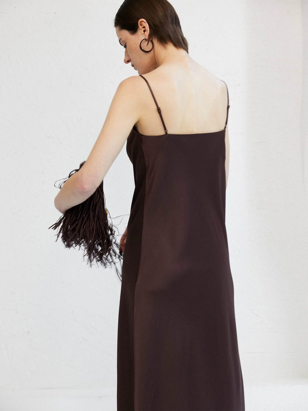 Acetate Ripple Slip Dress