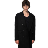 Heavy Double-Sided Wool Coat - Imported Wool with Silhouette Gun Lape