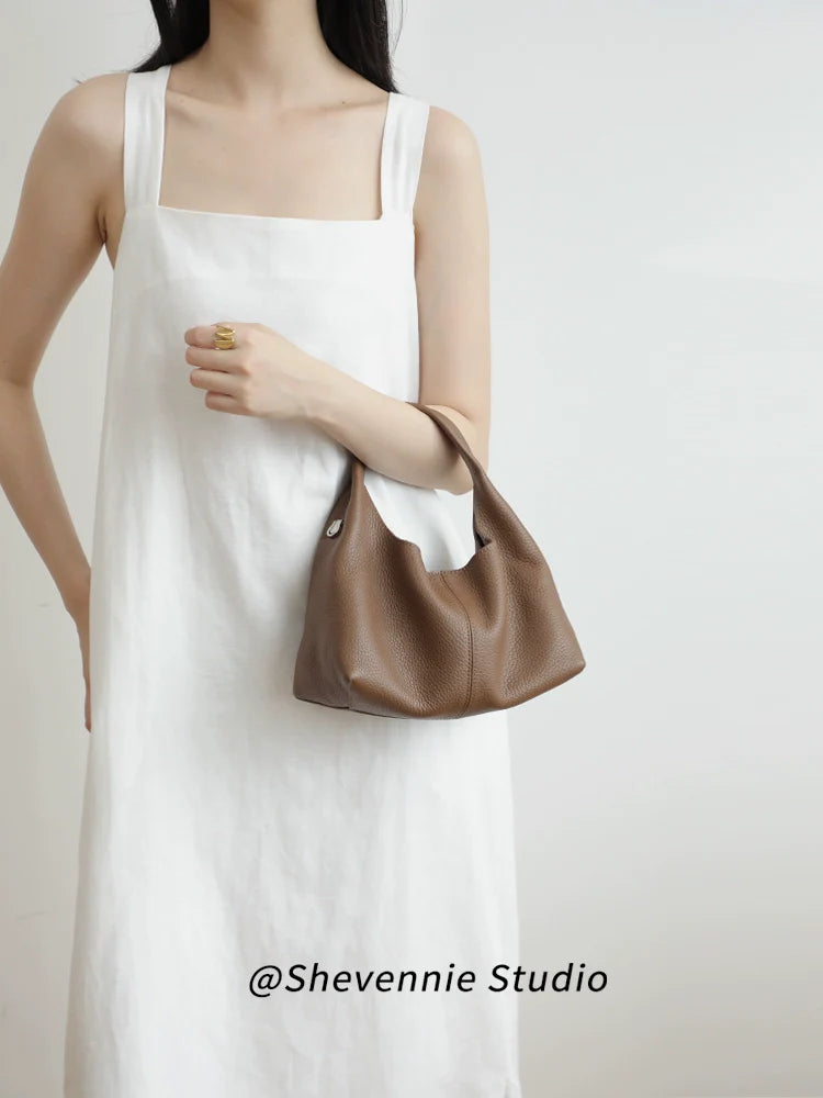 Classic Leather Shoulder Tote