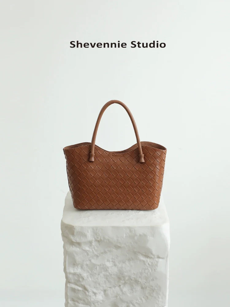 Sienna Woven Leather Tote