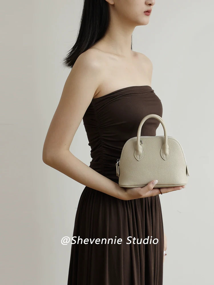 Shell Mini Leather Bag