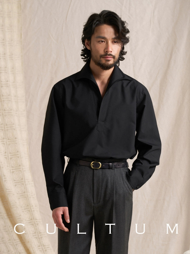 Silken Modal Half-Placket Shirt