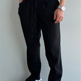 Korean Men's Wrinkled Texture Casual Pants for Spring/Summer
