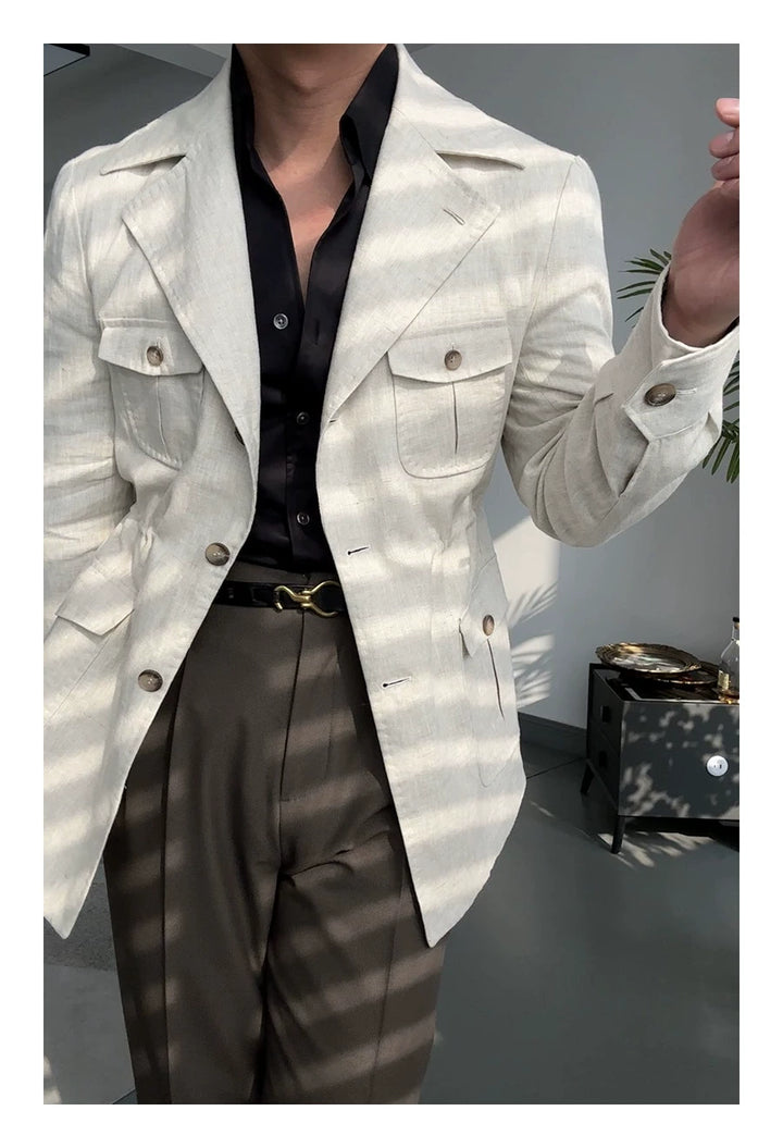 Linen Safari Jacket