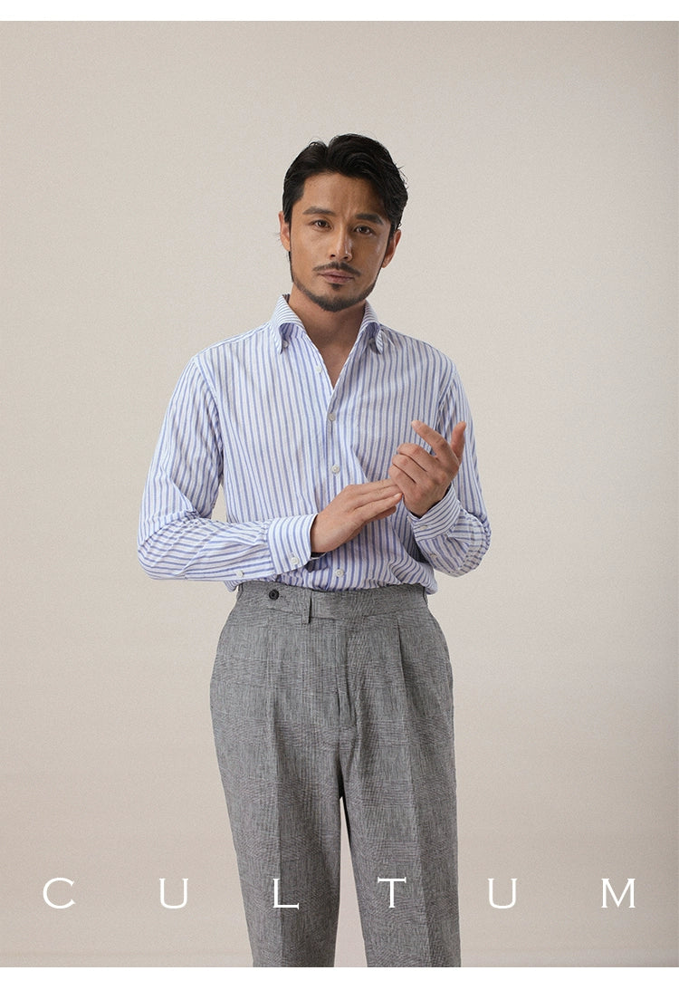 Cotton-Linen Blend Pocket Shirt