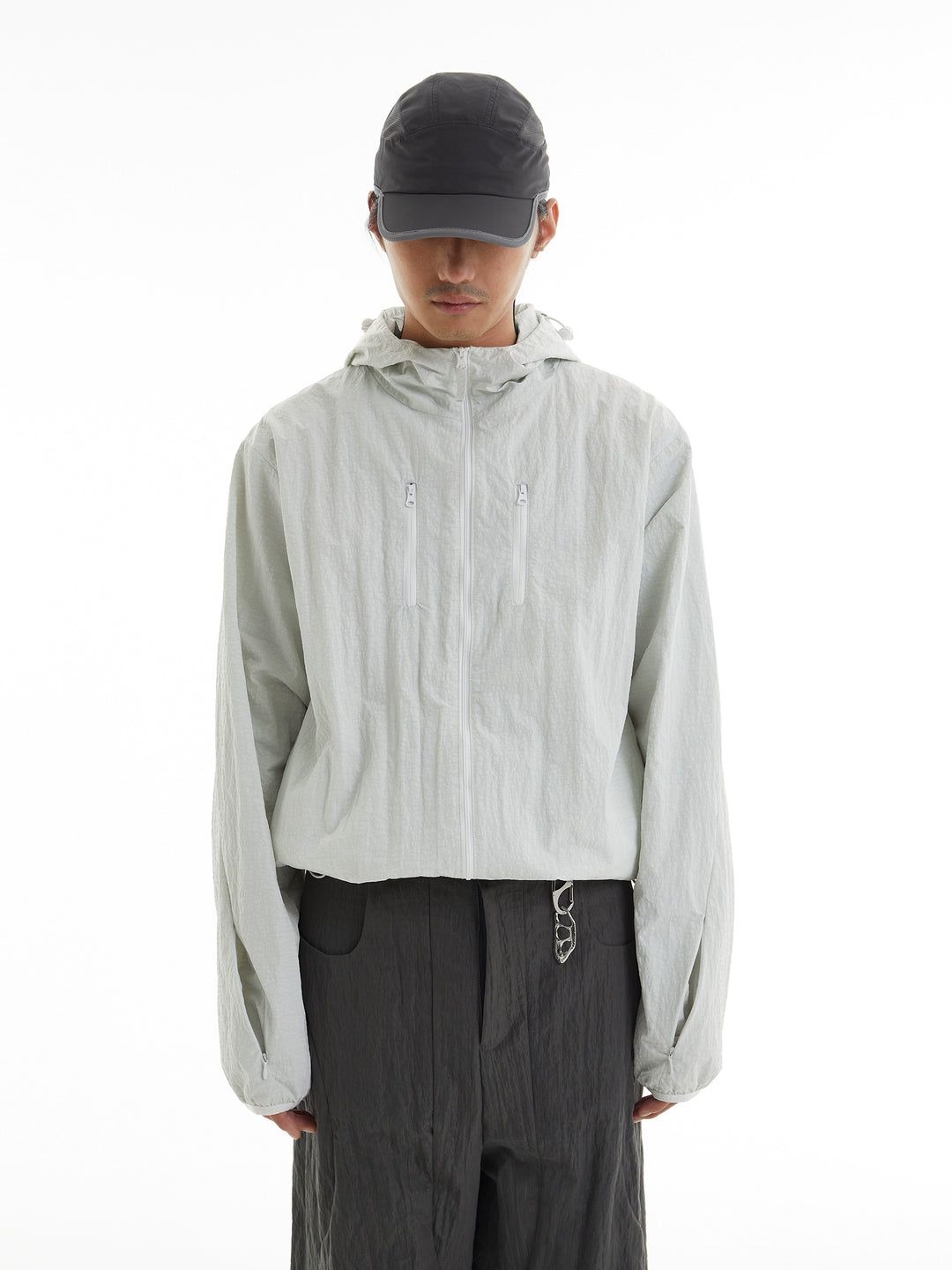 Pleated Nylon Jacket