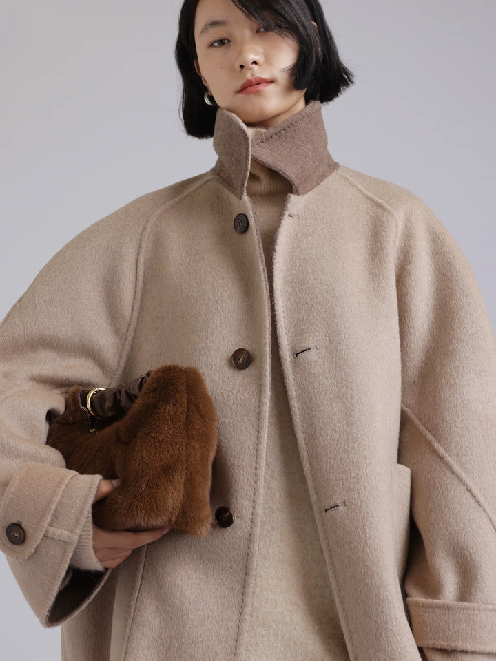 Natural Wool Reversible Coat