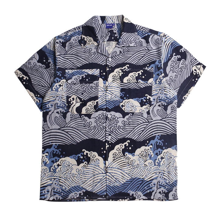 Aloha Wave Cuban Collar Shirt