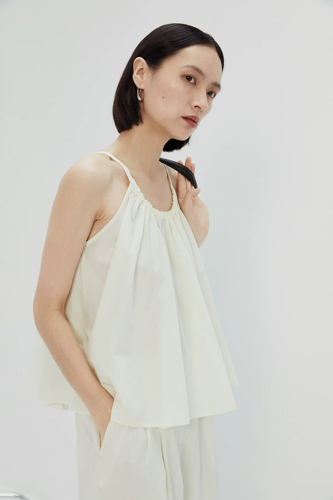 Natural Pleated Camisole