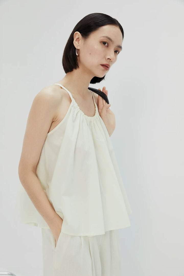 Natural Pleated Camisole