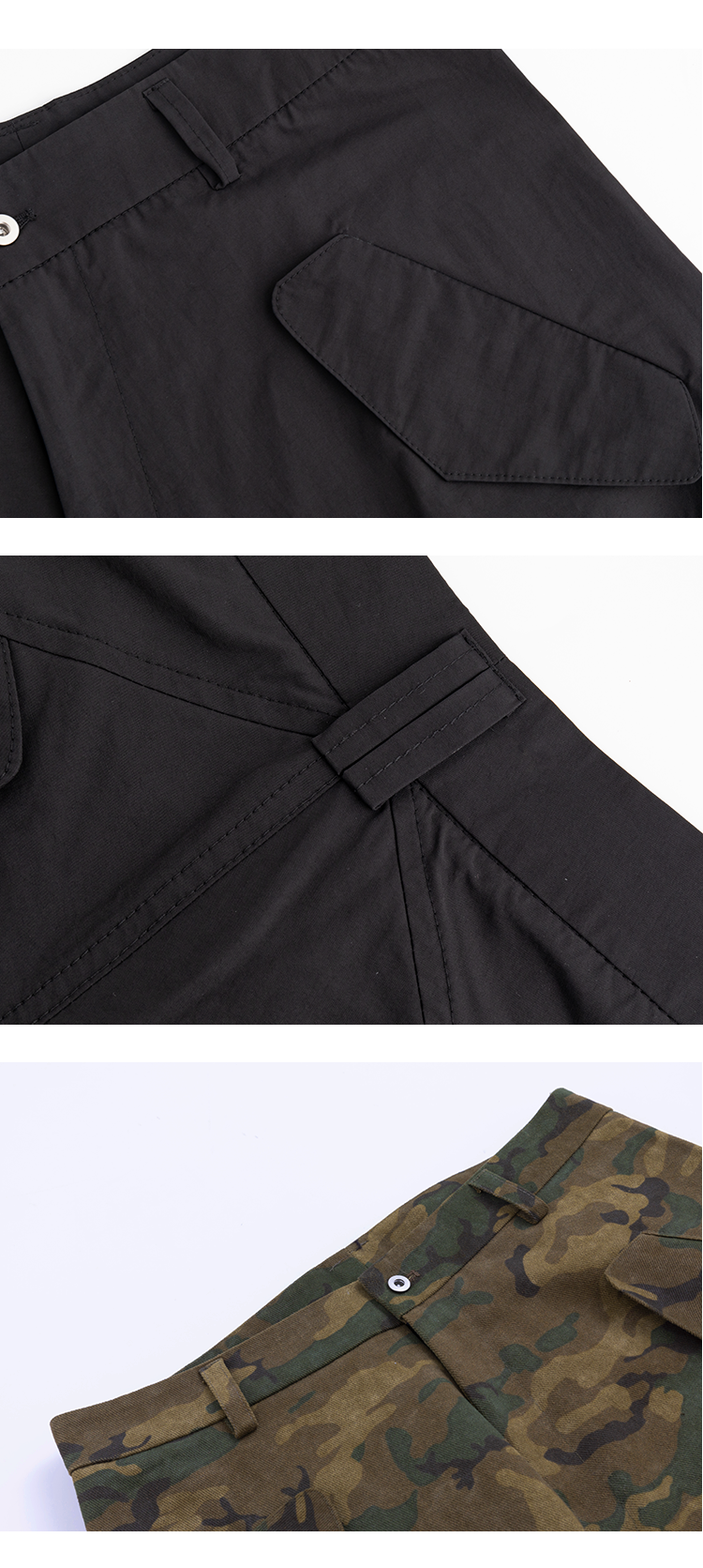 Arc-Cut Cargo Pants