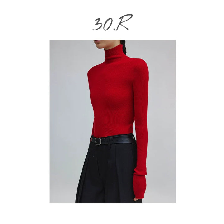 Natural Silk Cashmere Turtleneck