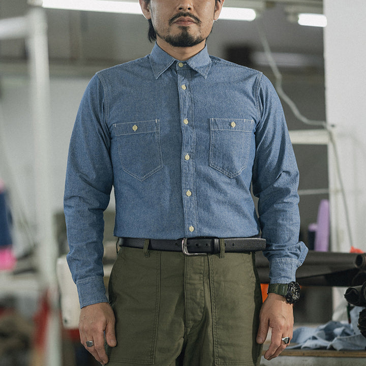 Chambray Long-Sleeve Shirt