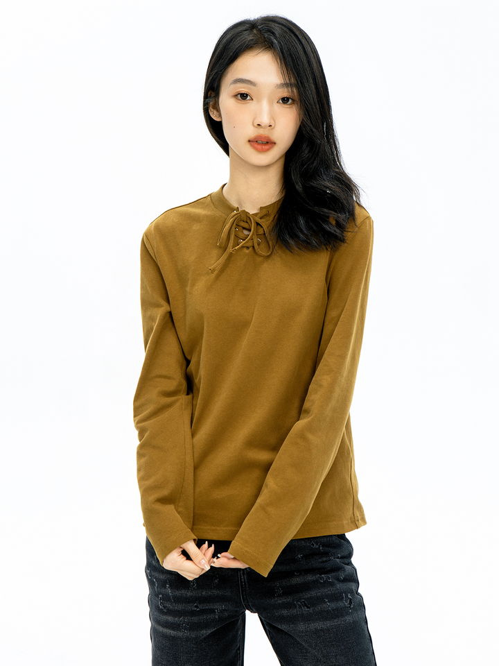 Cotton Bandage Long Sleeve Tee