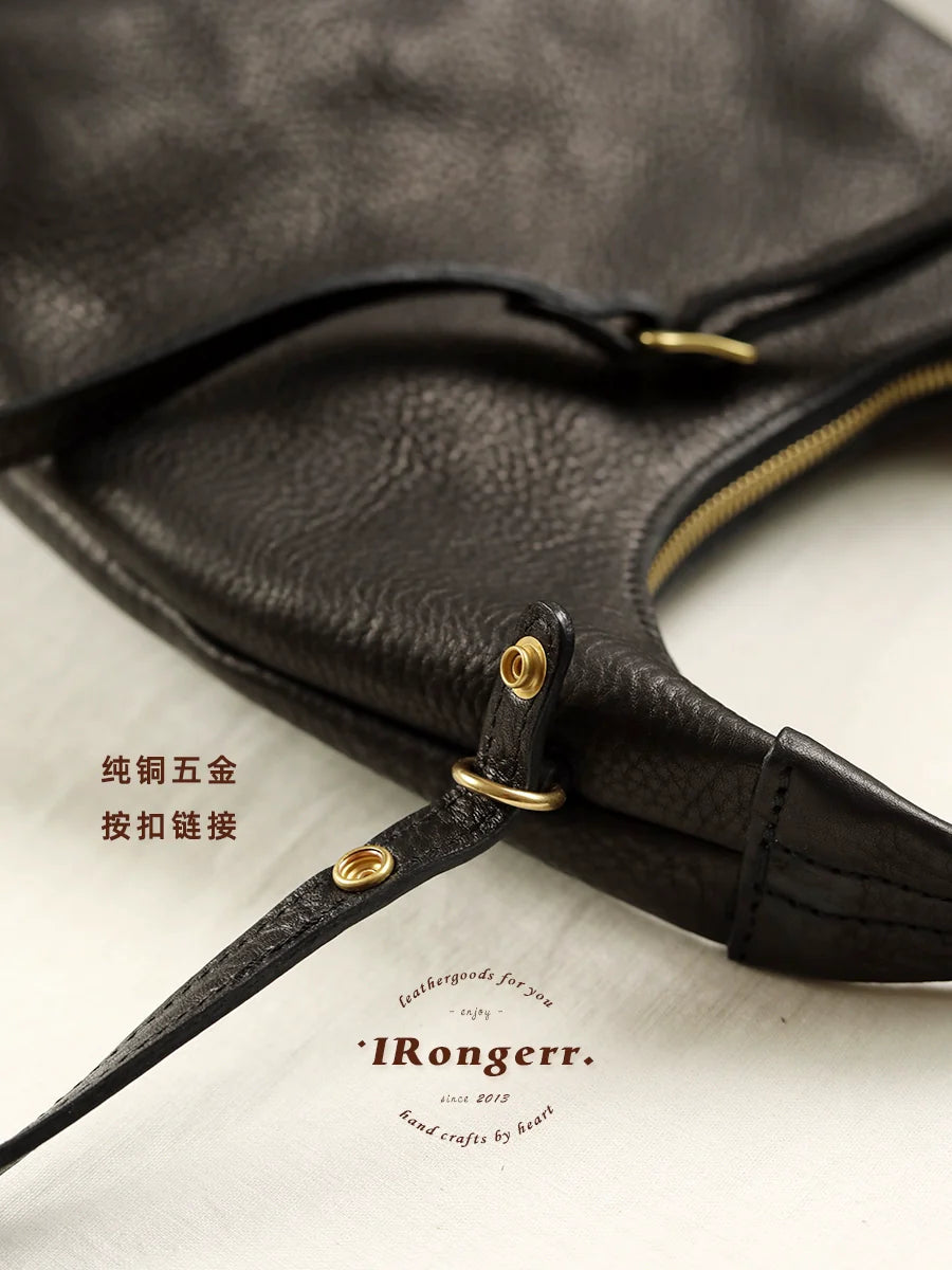 Deerskin Crescent Handbag