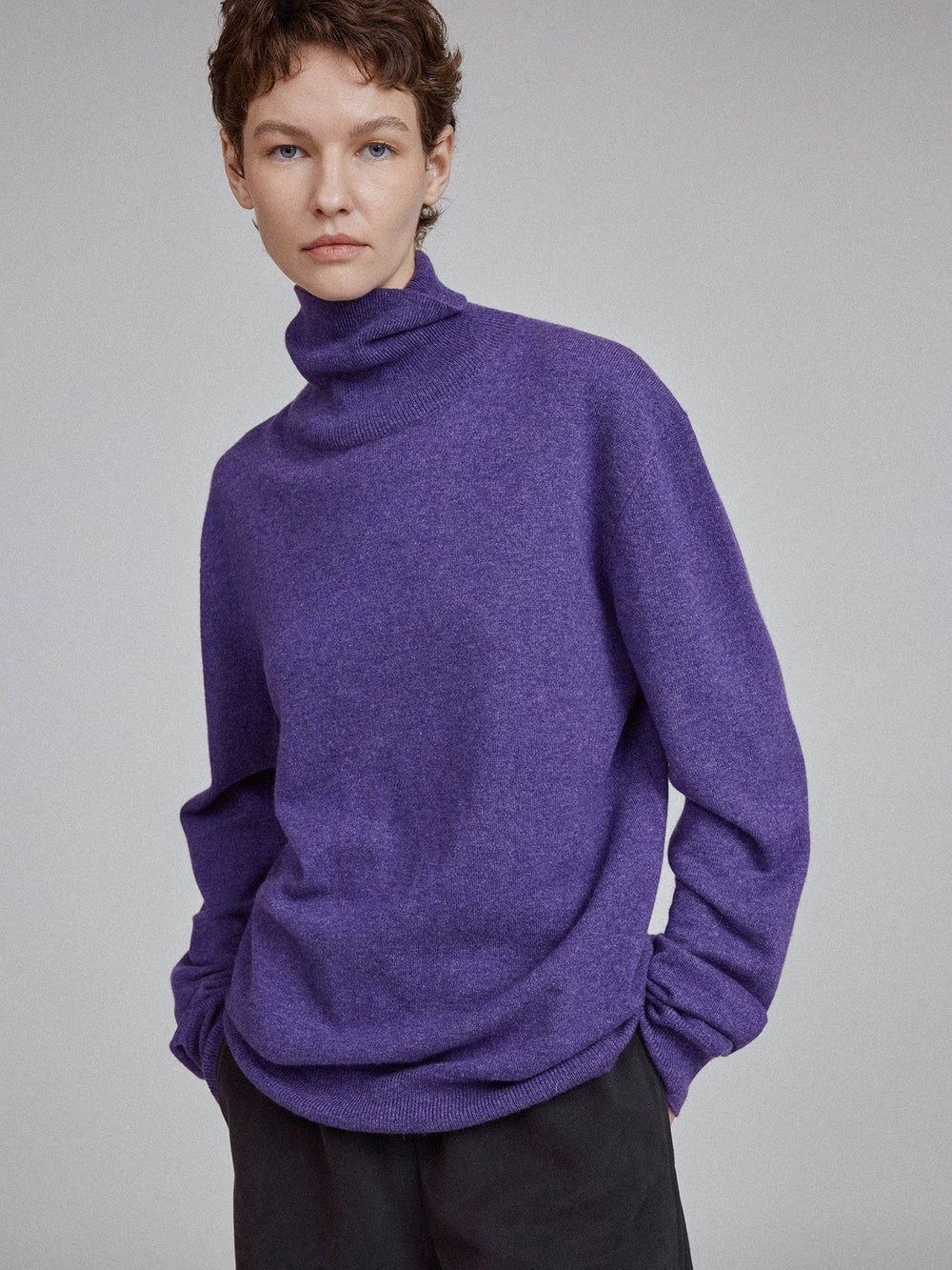 Ebony Cashmere Turtleneck