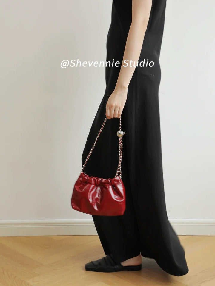 Leather Cloud Shoulder Bag