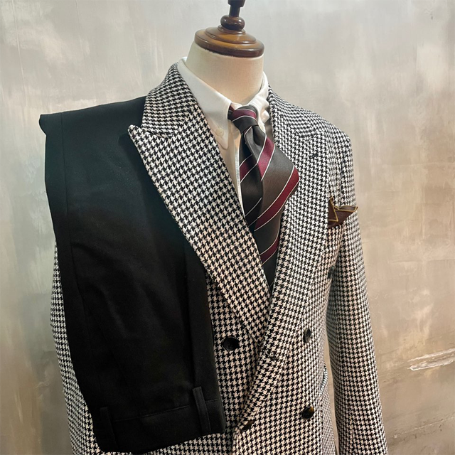 Double-Breasted Tweed Suit