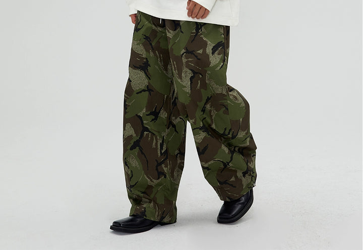 Camouflage Embroidered Casual Pants