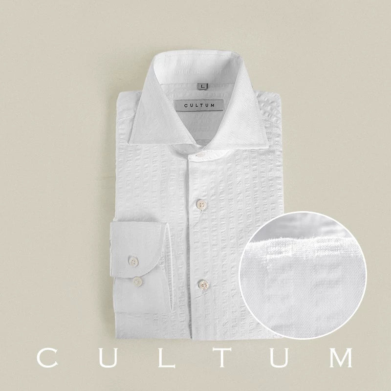 Cotton-Linen Blend Pocket Shirt