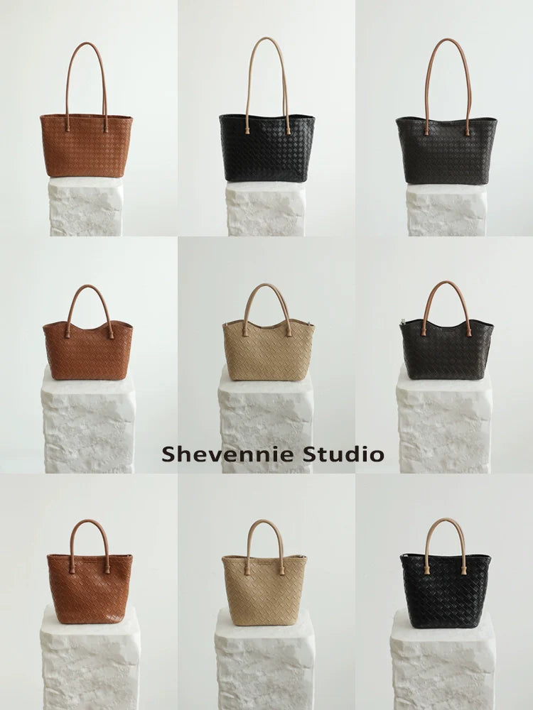 Sienna Woven Leather Tote