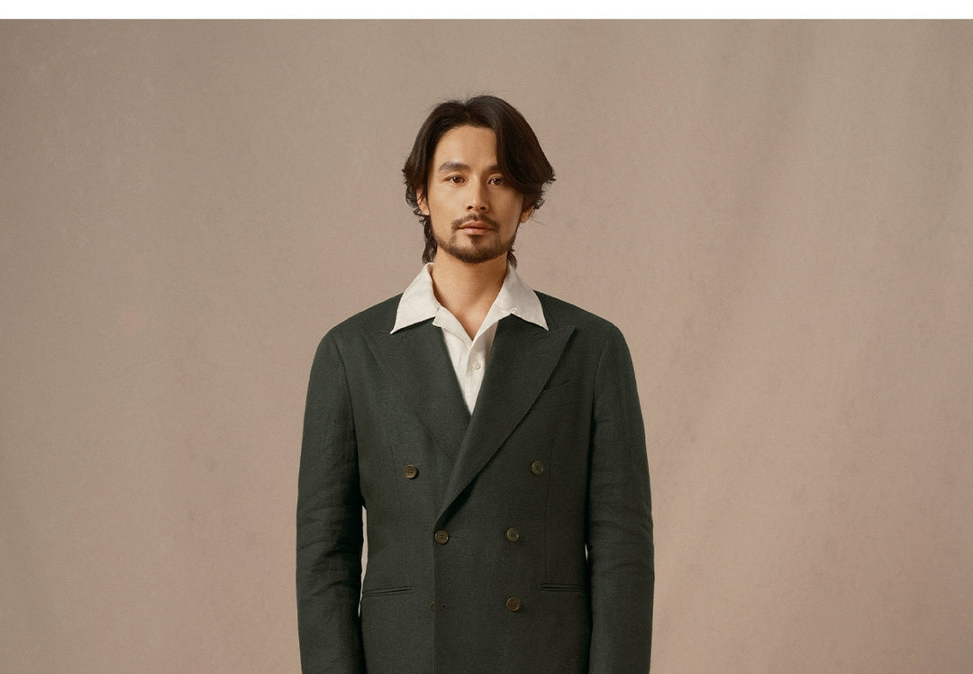 Linen Double-Breasted Blazer