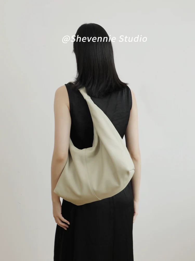 Soft Leather Shoulder Tote