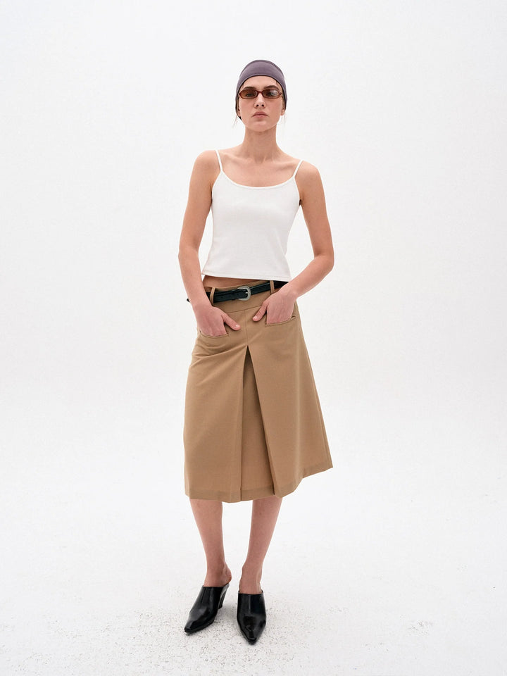 Reversible A-Line Wool Skirt