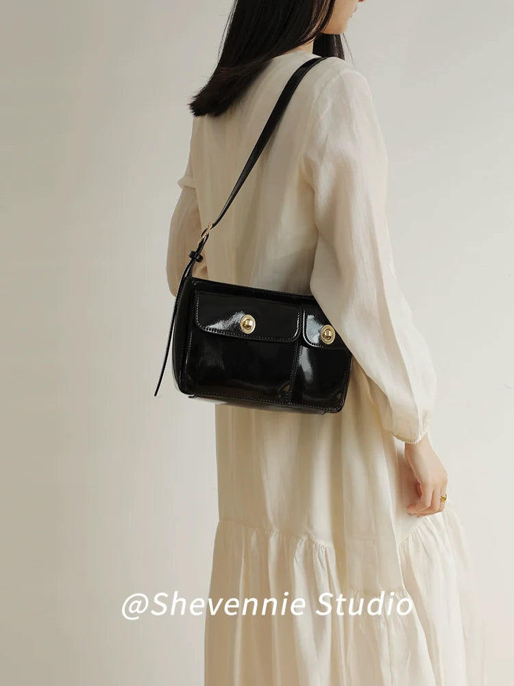 Leather Mini Square Shoulder Bag