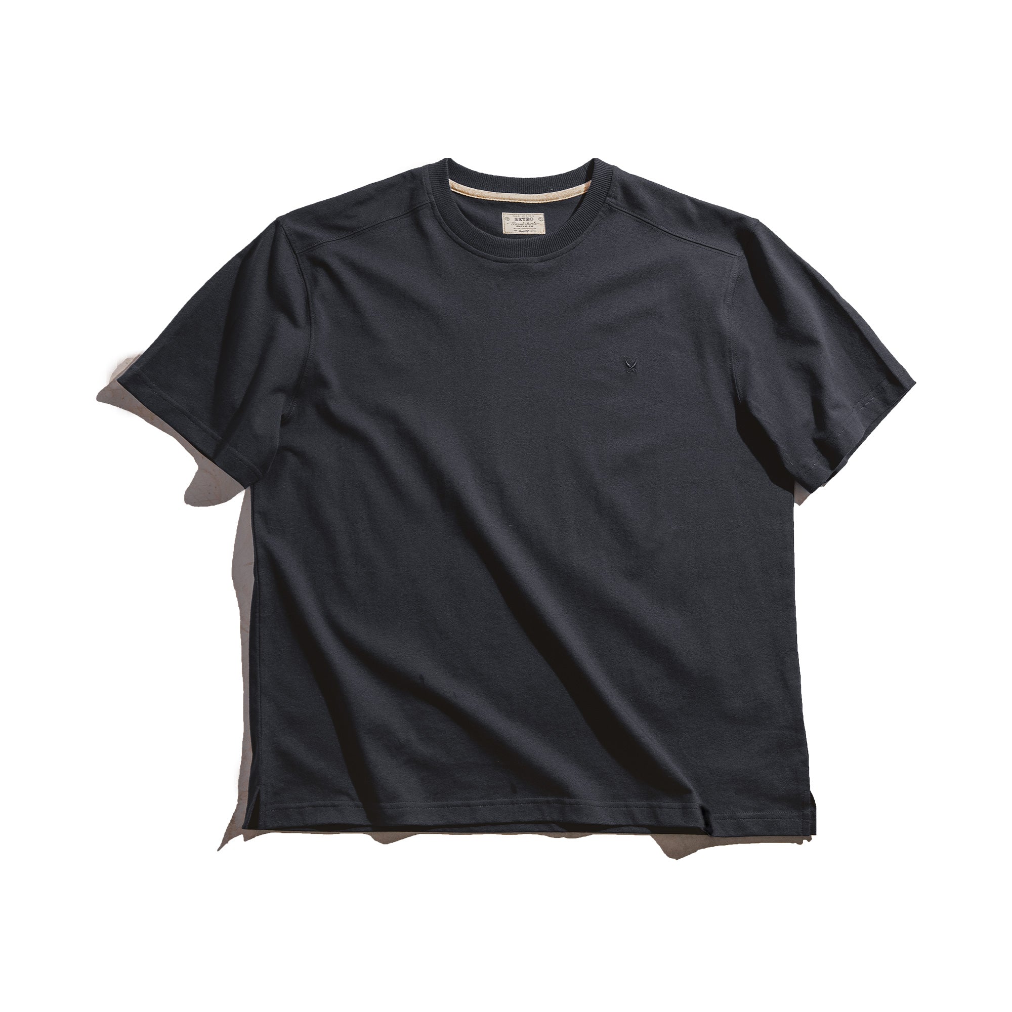Men's Summer Madden Solid Color T-Shirt Brushed Cotton Half-Sleeve Round Neck