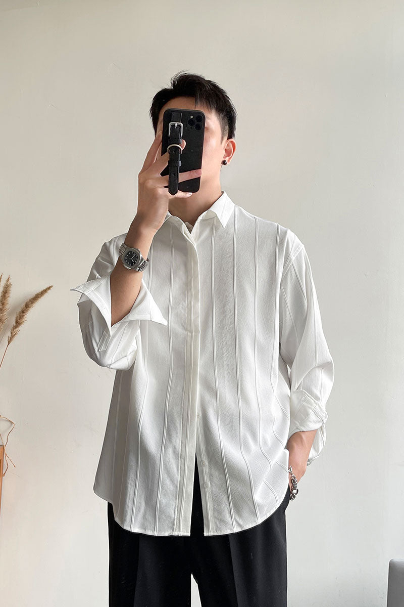 Textured White Shirt