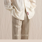Men's Summer Linen-Textured Loose-Fit Cuban Collar Shirt - Cool Touch Pure Acetate Casual Jacket
