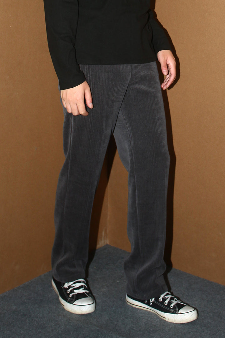 Retro Gray Corduroy Pants