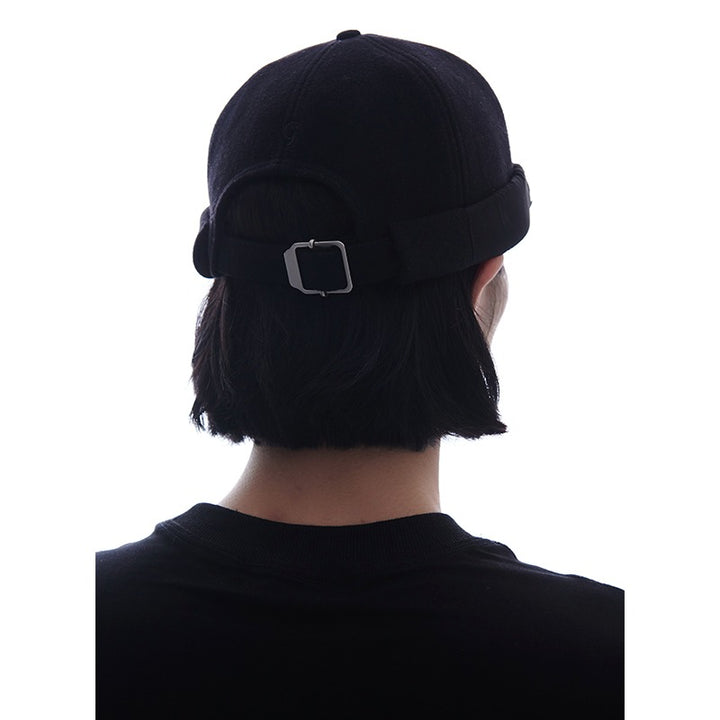 Metal Button Wool Cap