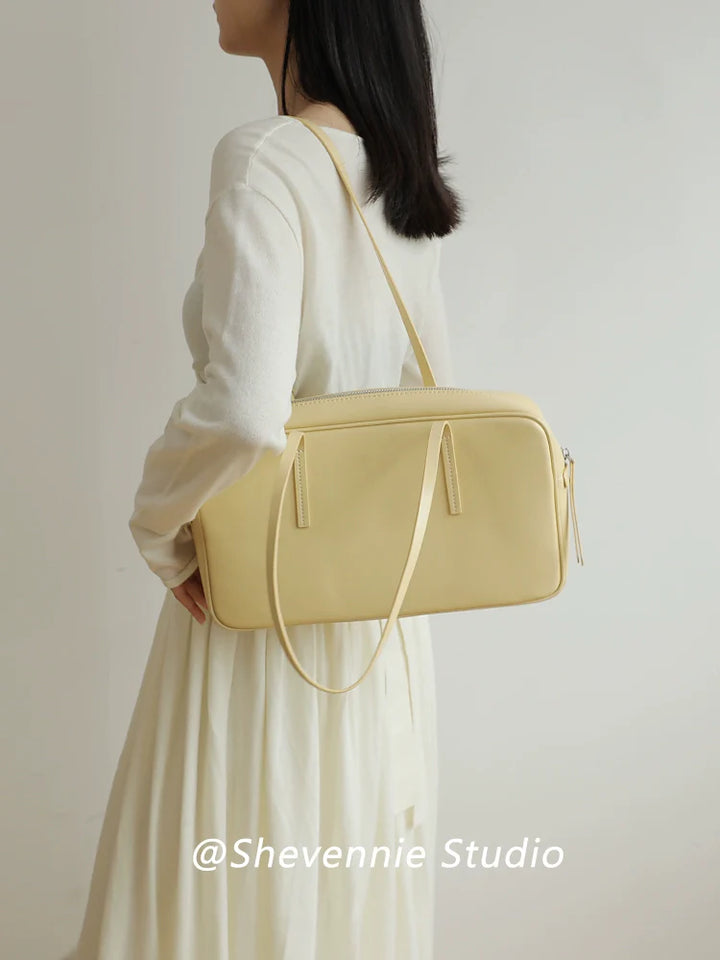 Shevennie Leather Boston Bag