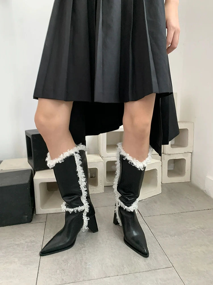 Black Knight Leather Boots