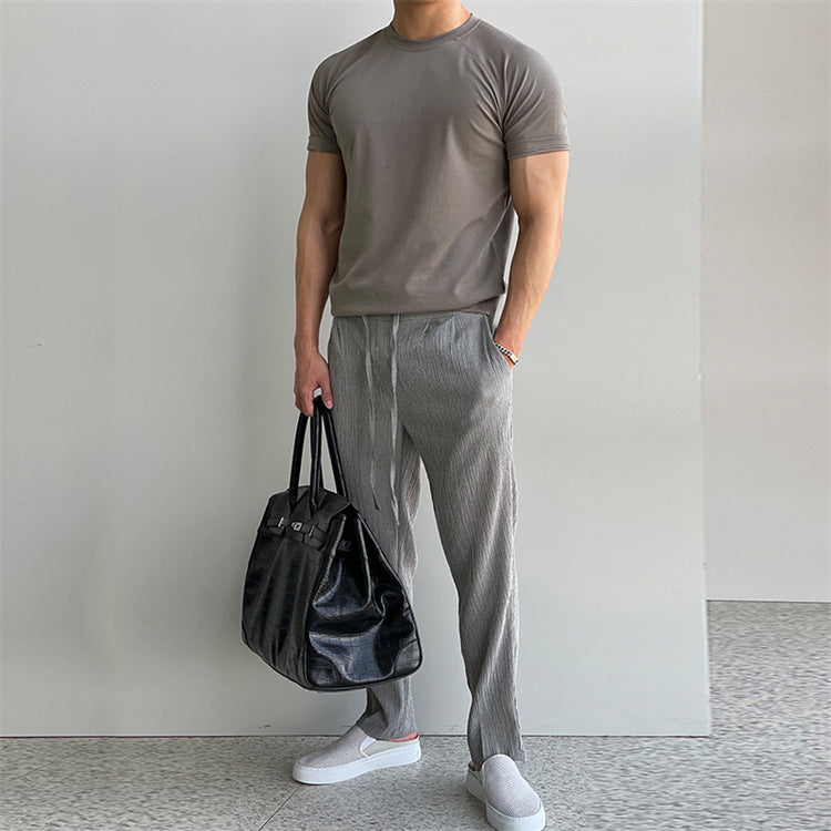 Wrinkled Texture Trousers