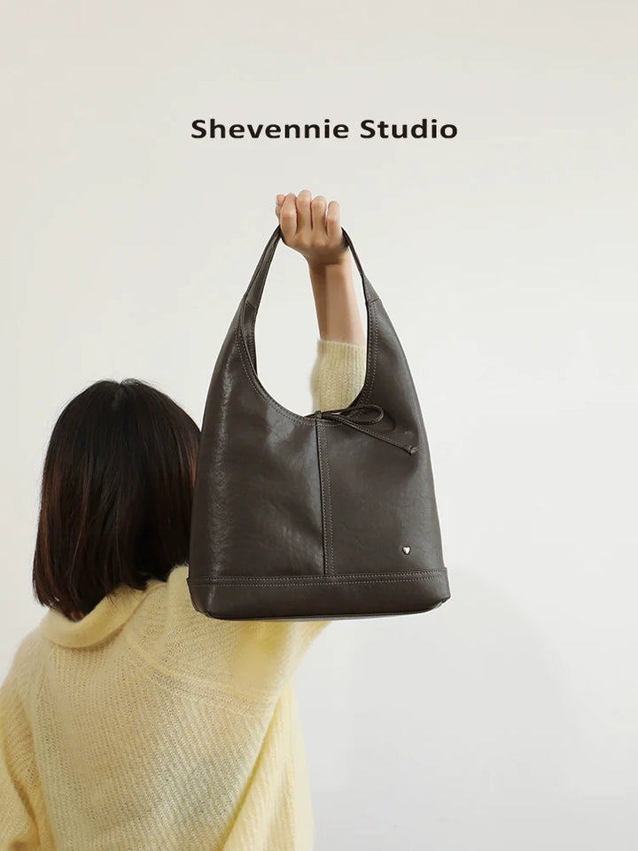 Bow Leather Tote