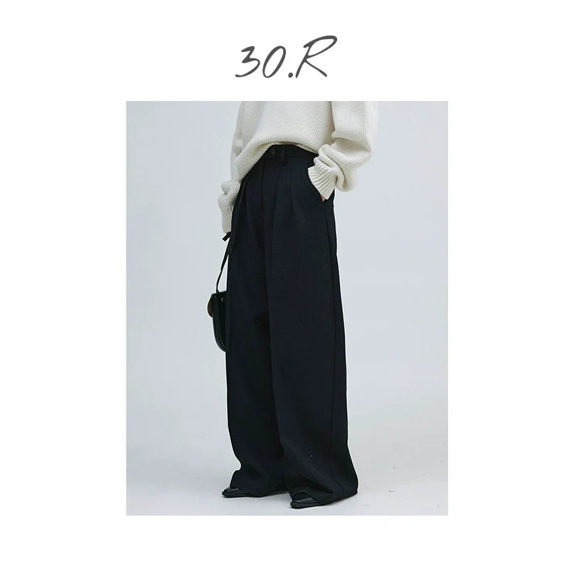 Silk Wool Wide-Leg Trousers