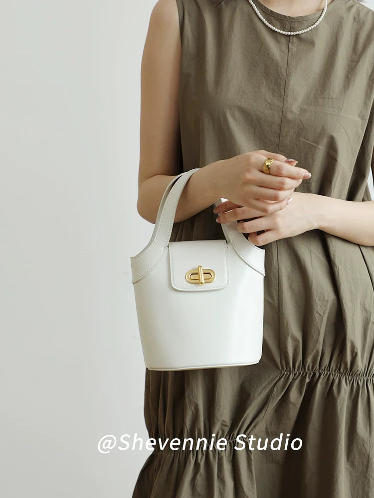 Leather Mini Bucket Bag