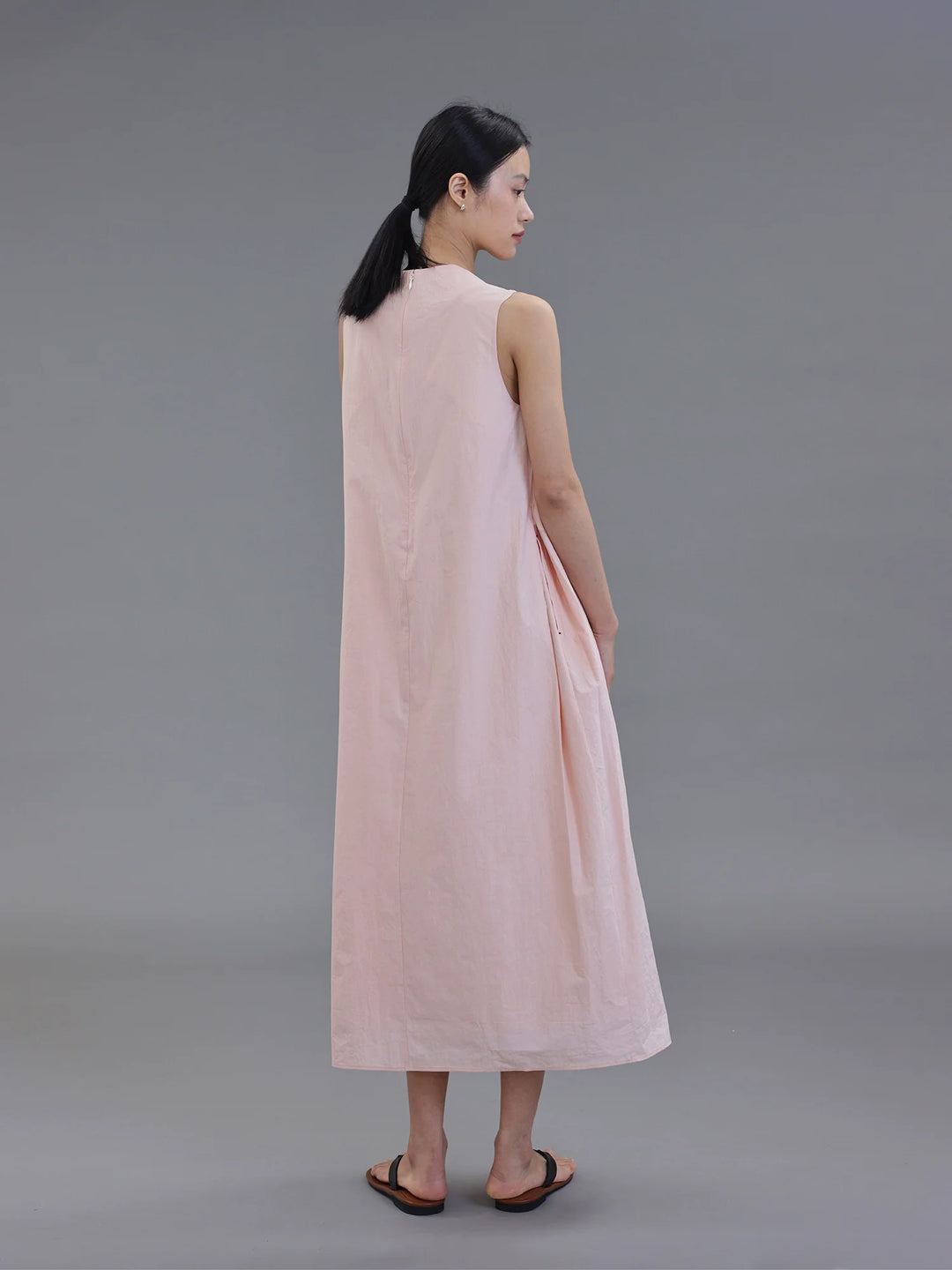 Washed Cotton Midi Dress