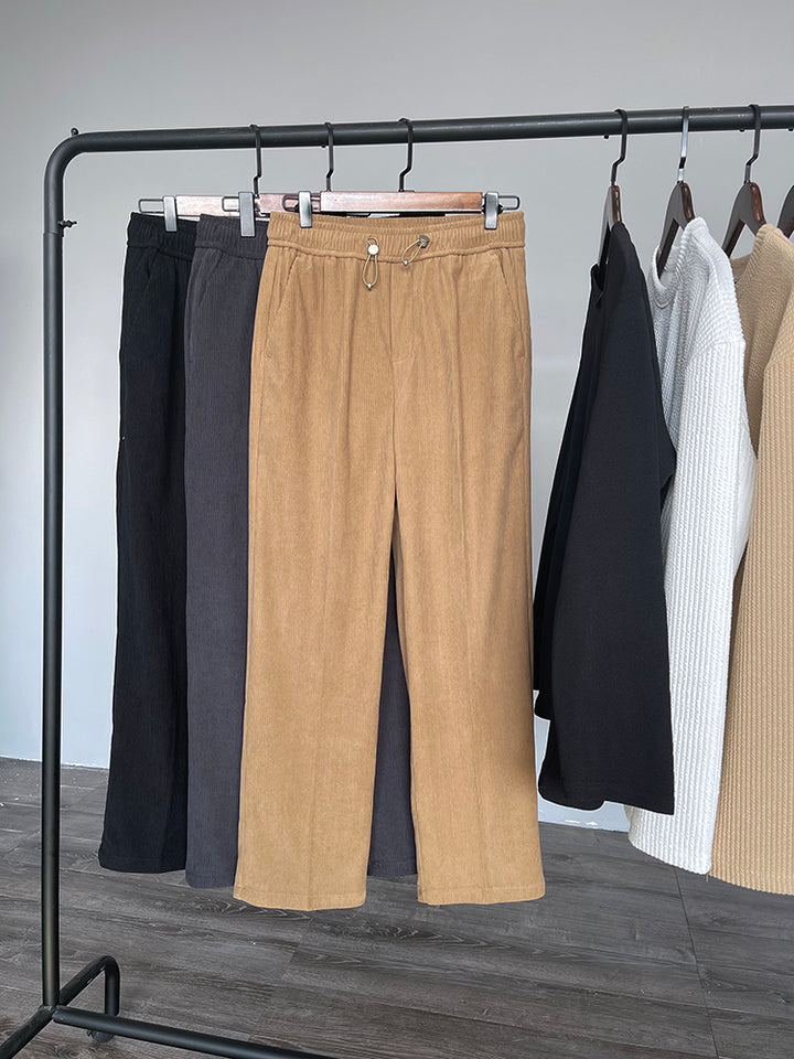 Corduroy Wide-Leg Pants