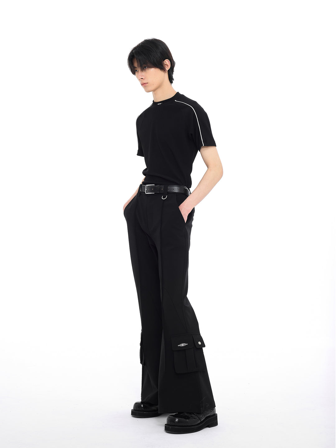 Deconstructed Wide-Leg Trousers