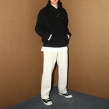 Morandi Color Fleece Sports Pants Casual Comfort