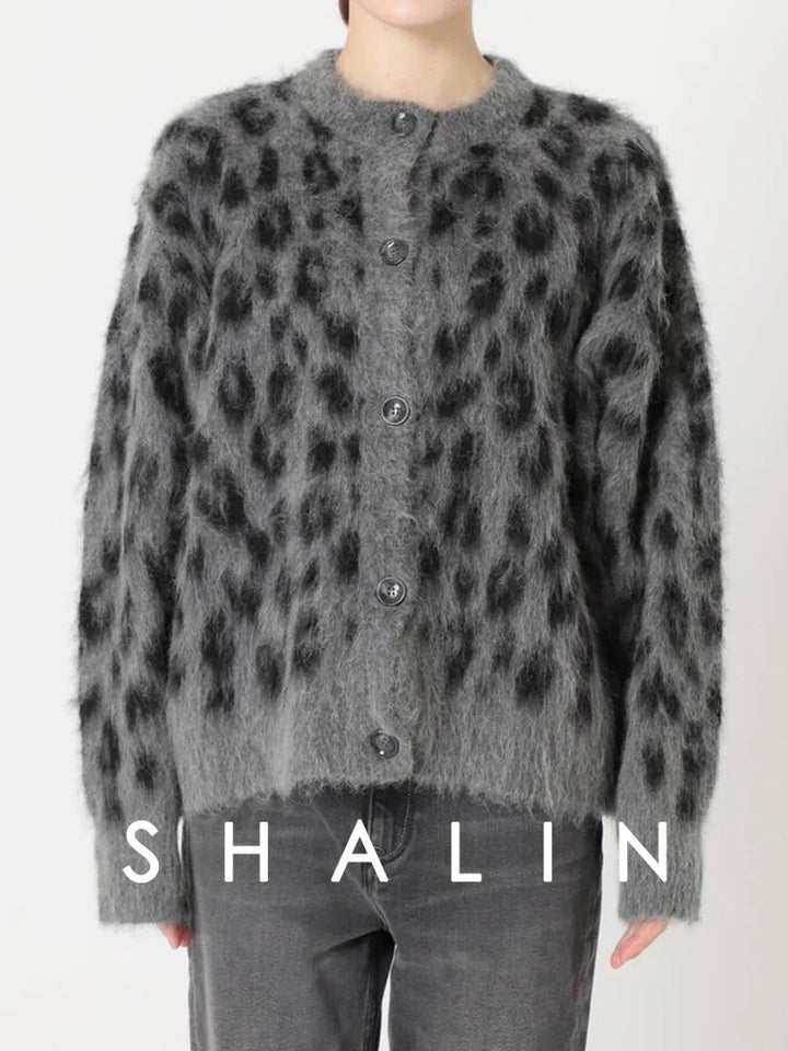 Leopard Mohair Cardigan